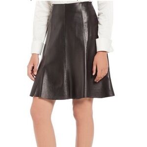 Antonio Melani Black Leather Skirt size XS